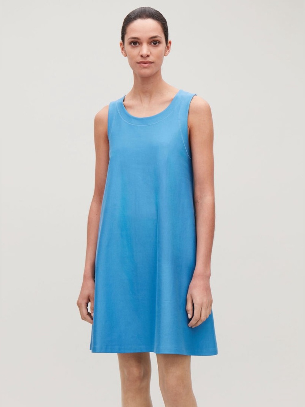 COS Sleeveless A-Line Mini Dress in Bright Blue